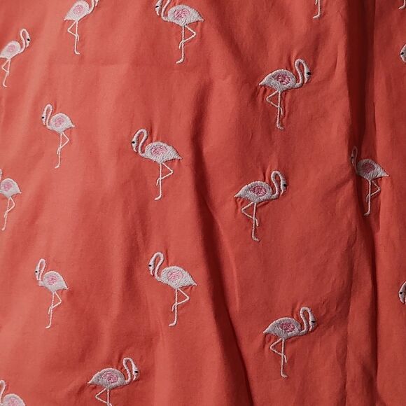 Talbots Petites  light melon flamingo embroidered skirt Sz 6P - Picture 2 of 6